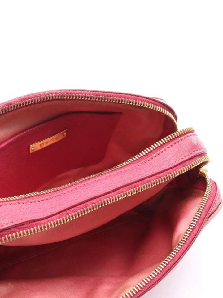 Miu Miu Pre Owned 00S Midi Madras Shoulder Bag — Same as shown — Size One Size — Detail View