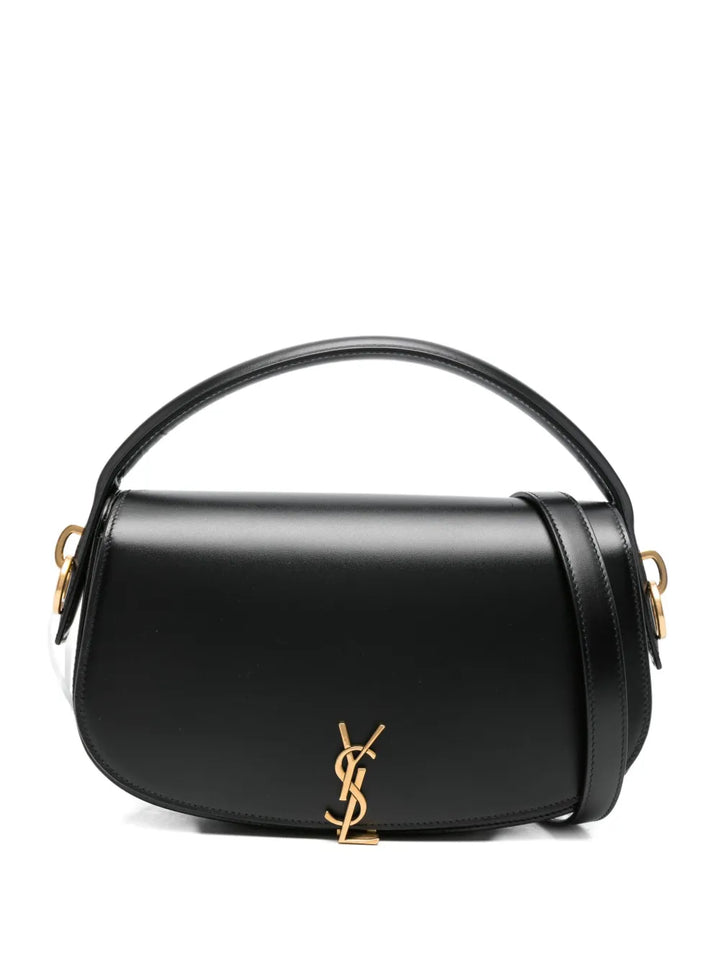 Saint Laurent Logo Plaque Curved Shoulder Bag — Same as shown — Size One Size — Front View