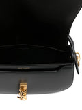 Saint Laurent Logo Plaque Curved Shoulder Bag — Same as shown — Size One Size — Detail View
