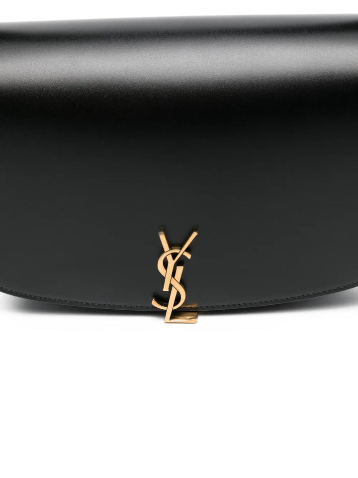 Saint Laurent Logo Plaque Curved Shoulder Bag — Same as shown — Size One Size — Top View
