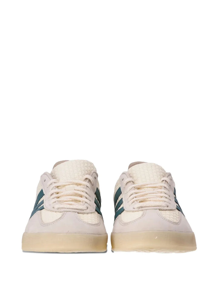 adidas Gazelle Three-Stripe Textured Sneakers — Off-White — Size US M 8.5 - US W 10 — Back View