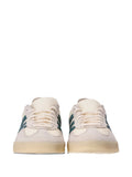 adidas Gazelle Three-Stripe Textured Sneakers — Off-White — Size US M 8.5 - US W 10 — Back View