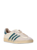 adidas Gazelle Three-Stripe Textured Sneakers — Off-White — Size US M 8.5 - US W 10 — Side View