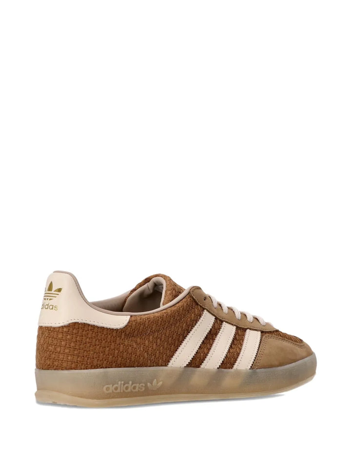 adidas Gazelle 3-Stripes Woven Trainers — Brown — Size US M 3.5 - US W 5 — Back View