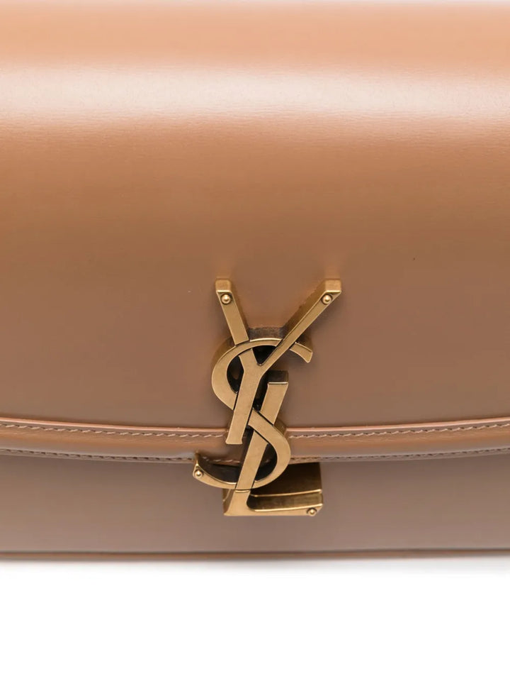Saint Laurent Medium Solferino Logo Plaque Foldover Shoulder Bag — Same as shown — Size One Size — Top View