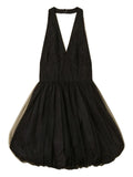 Twinset Halter Neck Tulle Mini Dress — Black — Size XS — Front View