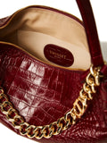 Twinset Liliane Crocodile Effect Chain Shoulder Bag — Same as shown — Size One Size — Back View
