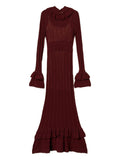 Twinset Ruffled Knit Maxi Dress — Same as shown — Size XS — Front View