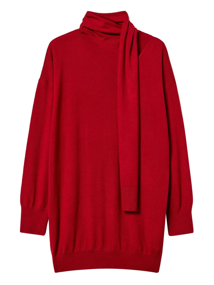 Twinset Cut Out Mini Dress — Red — Size XS — Front View