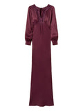 Twinset Lace Insert Satin Dress — Same as shown — Size XS — Front View