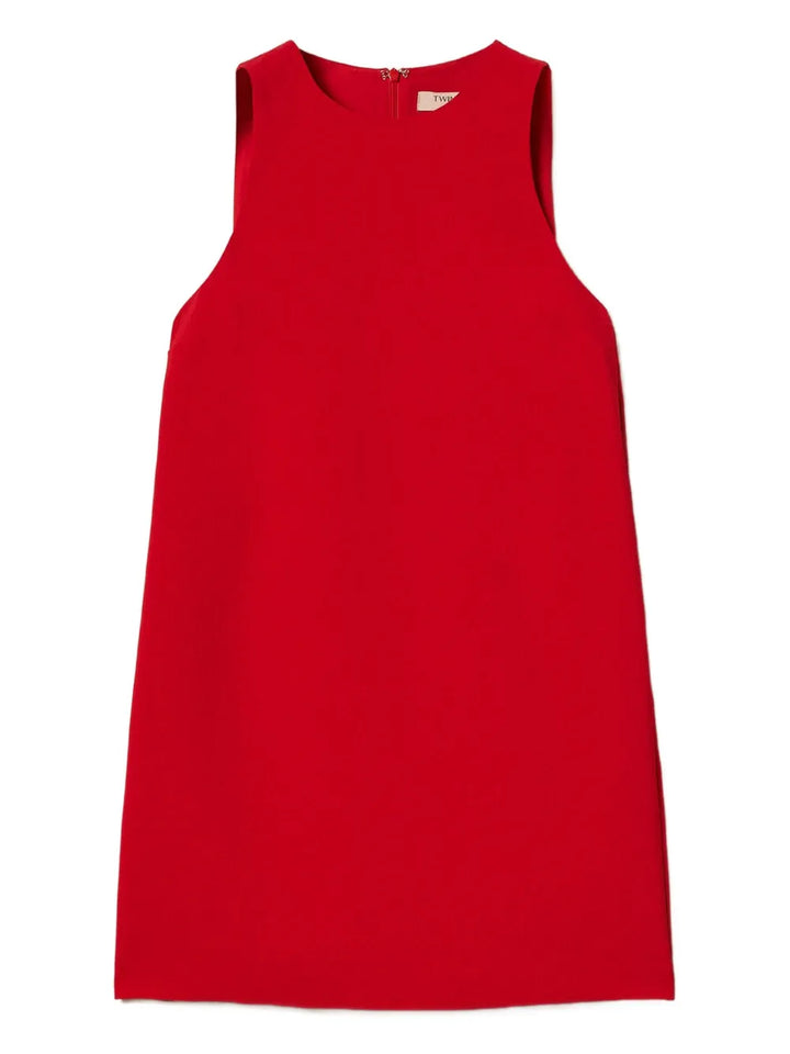 Twinset A Line Sleeveless Dress — Red — Size S — Front View