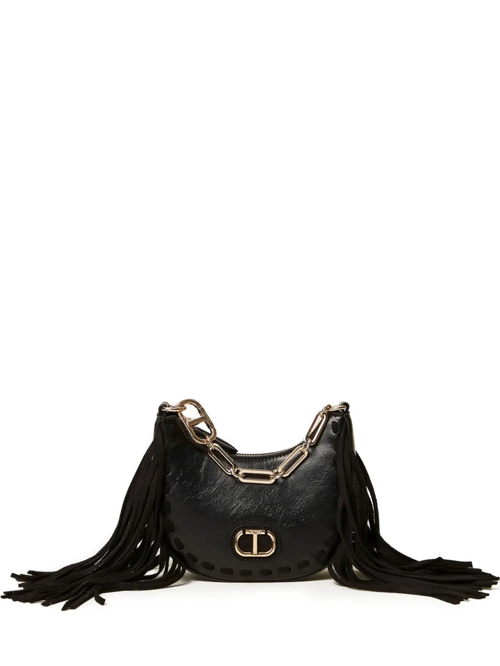 Twinset Fringe Chain Shoulder Bag — Same as shown — Size One Size — Front View