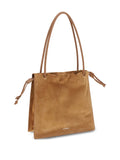 Coccinelle Embossed Logo Suede Shoulder Bag — Same as shown — Size One Size — Side View