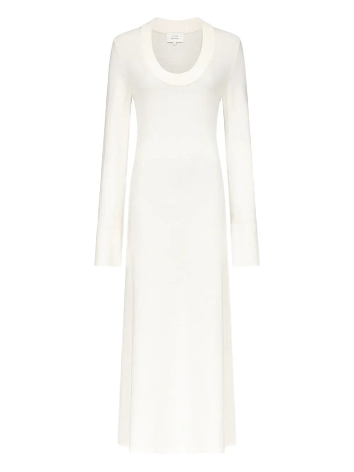 Loulou De Saison Ari Midi Dress — White — Size XS — Front View