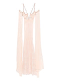 Nissa Embellished Lace Maxi Dress — Pink — Size S — Front View
