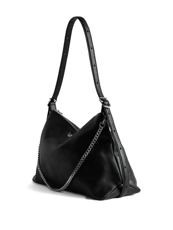 Zadigvoltaire Jim Chain Strap Leather Shoulder Bag — Same as shown — Size One Size — Back View