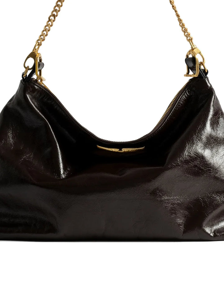 Zadigvoltaire Jim Chain Embellished Shoulder Bag — Same as shown — Size One Size — Top View