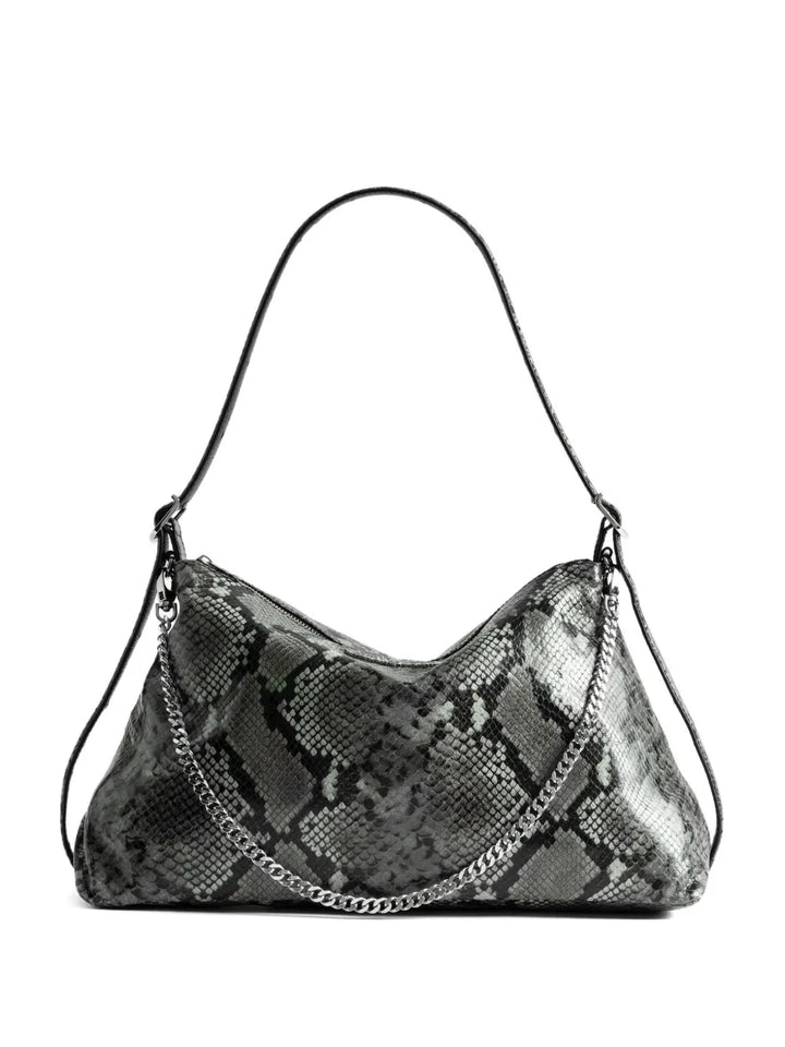 Zadigvoltaire Jim Wild Python Effect Shoulder Bag — Same as shown — Size One Size — Front View