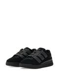 adidas Forum 2000 Three-Stripe Suede Sneakers — Black — Size US M 8.5 - US W 10 — Side View
