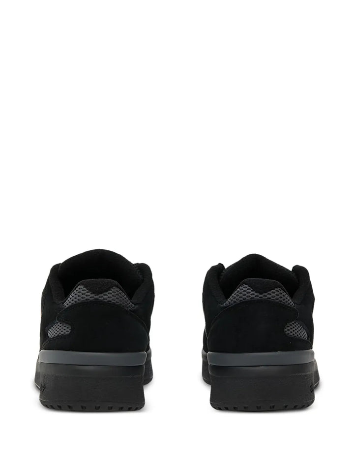 adidas Forum 2000 Three-Stripe Suede Sneakers — Black — Size US M 8.5 - US W 10 — Back View