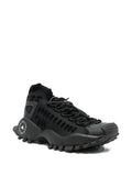 adidas By Stella Mccartney Ridged-Sole Lace-Up Sneakers — Black — Size US M 10 - US W 11.5 — Side View