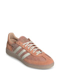 adidas Handball Spezial Three-Stripe Suede Sneakers — Orange — Size US M 9 - US W 10.5 — Side View