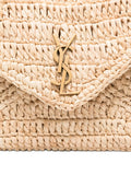 Saint Laurent Envelope Flap Woven Shoulder Bag — Same as shown — Size One Size — Back View