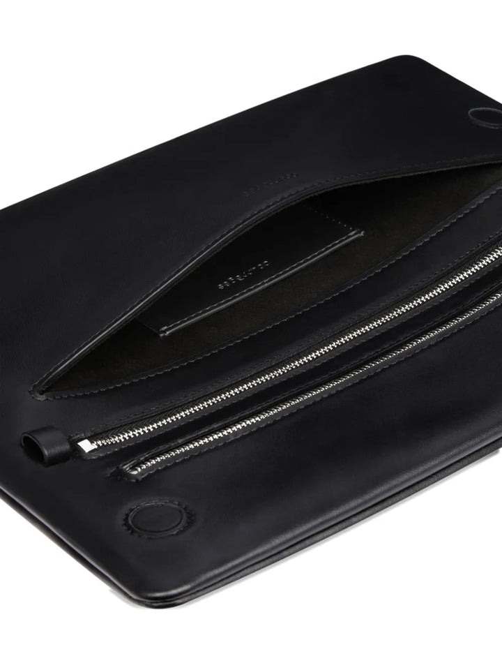 Courreges Leather Flap Clutch — Same as shown — Size One Size — Top View