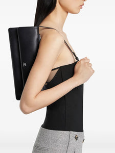 Courreges Leather Flap Clutch — Same as shown — Size One Size — Detail View