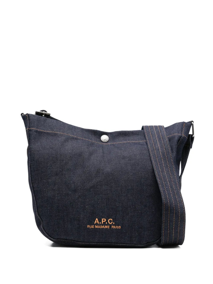 Apc Denim Shoulder Bag — Same as shown — Size One Size — Front View