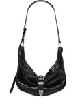 Marge Sherwood Medium Buckle Fastening Crescent Shoulder Bag — Same as shown — Size One Size — Front View