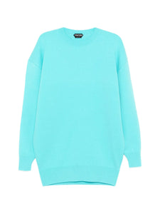 Tom Ford Knitted Dress — Blue — Size XS — Front View