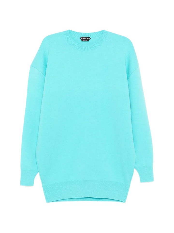 Tom Ford Knitted Dress — Blue — Size XS — Front View