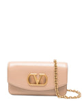 Valentino Garavani Vlogo Signature Leather Shoulder Bag — Same as shown — Size One Size — Front View