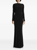 2310 Studio Cowl Back Maxi Dress — Black — Size XS — Front View