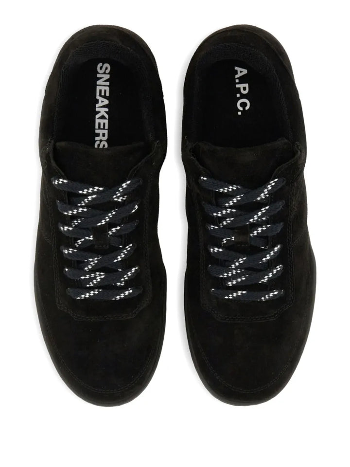 A.P.C. Lace-Up Sneakers — Black — Size US M 11 - US W 12.5 — Top View