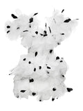 Ana Radu Feather Embellished Ruffled Dress — Black/ White/ Red — Size XS — Front View
