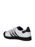 adidas Superstar Ii Shell-Toe Striped Sneakers — White — Size US M 4 - US W 5.5 — Back View