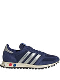 adidas La Trainer Leather Sneakers — Navy Blue — Size US M 10 - US W 11.5 — Front View