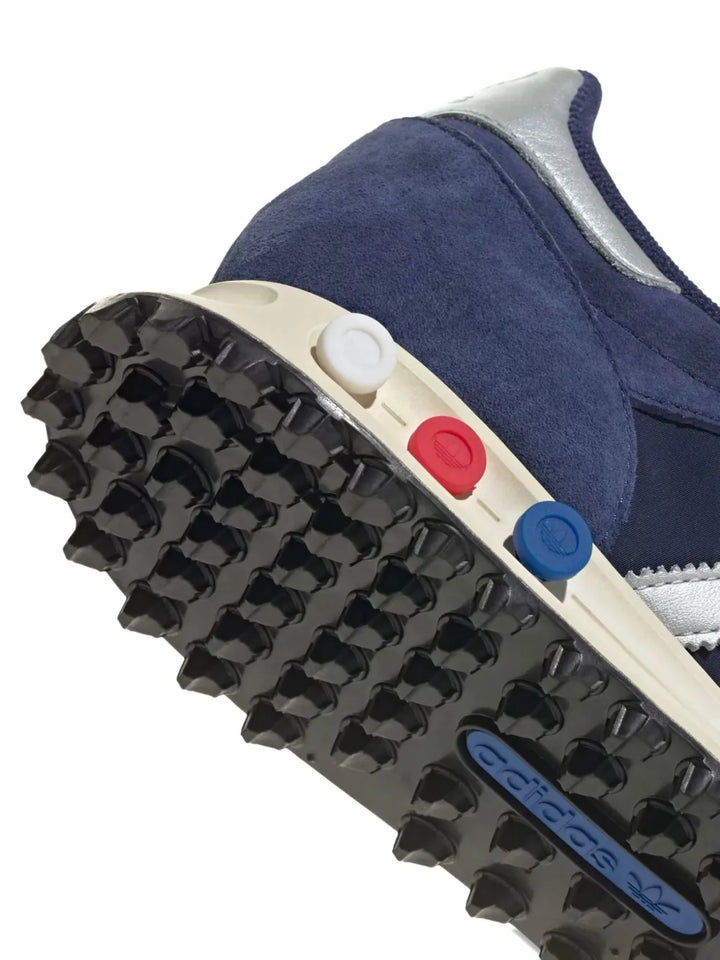 adidas La Trainer Leather Sneakers — Navy Blue — Size US M 10 - US W 11.5 — Top View