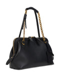 Etro Chain Trimmed Leather Shoulder Bag — Same as shown — Size One Size — Back View