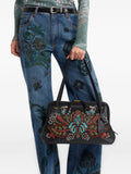 Etro Embroidered Leather Shoulder Bag — Same as shown — Size One Size — Side View