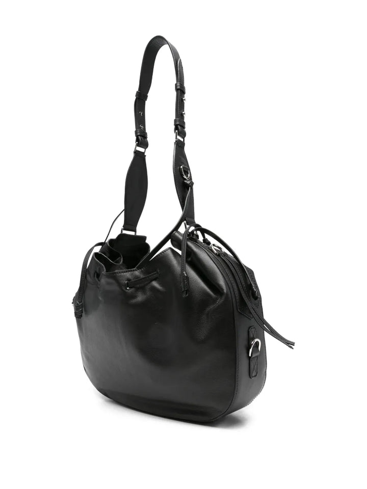 Isabel Marant Drawstring Leather Shoulder Bag — Same as shown — Size One Size — Back View