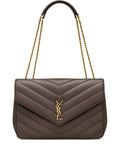 Saint Laurent Loulou Large Chevron Chain Shoulder Bag — Same as shown — Size One Size — Front View