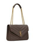 Saint Laurent Loulou Large Chevron Chain Shoulder Bag — Same as shown — Size One Size — Back View