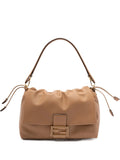 Fendi Large Mamma Baguette Logo Plaque Gathered Shoulder Bag — Same as shown — Size One Size — Front View