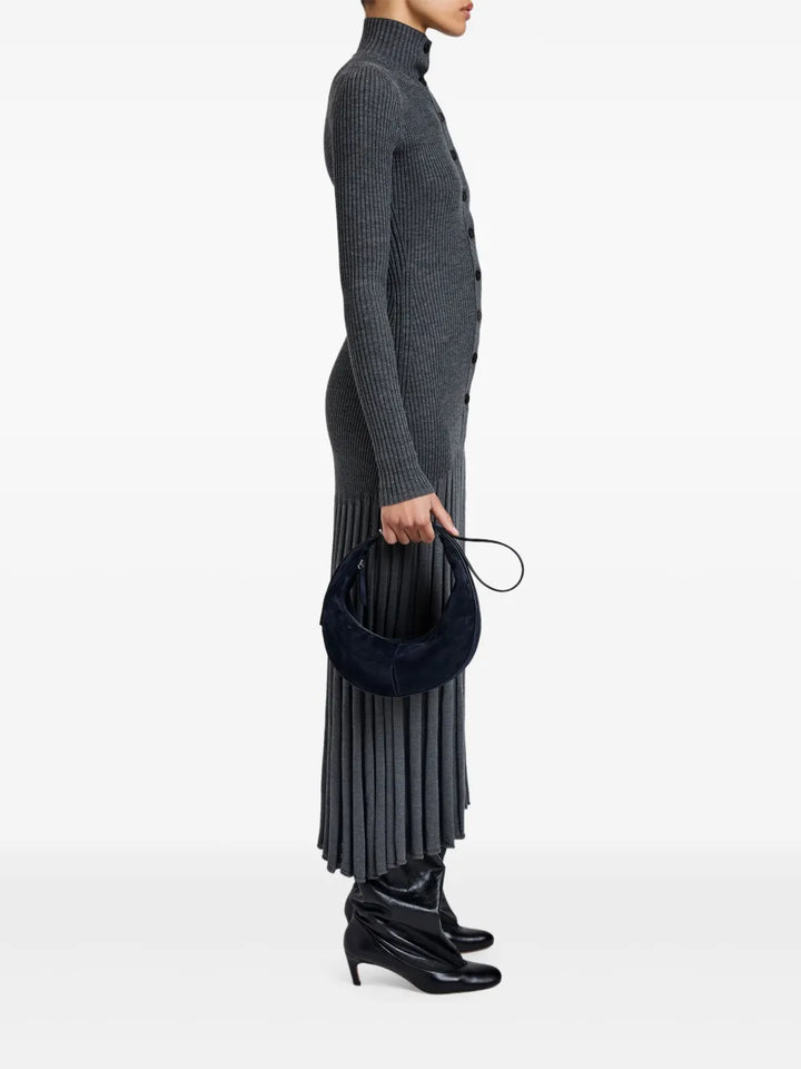 Proenza Schouler Slide Crescent Shaped Suede Shoulder Bag — Same as shown — Size One Size — Side View