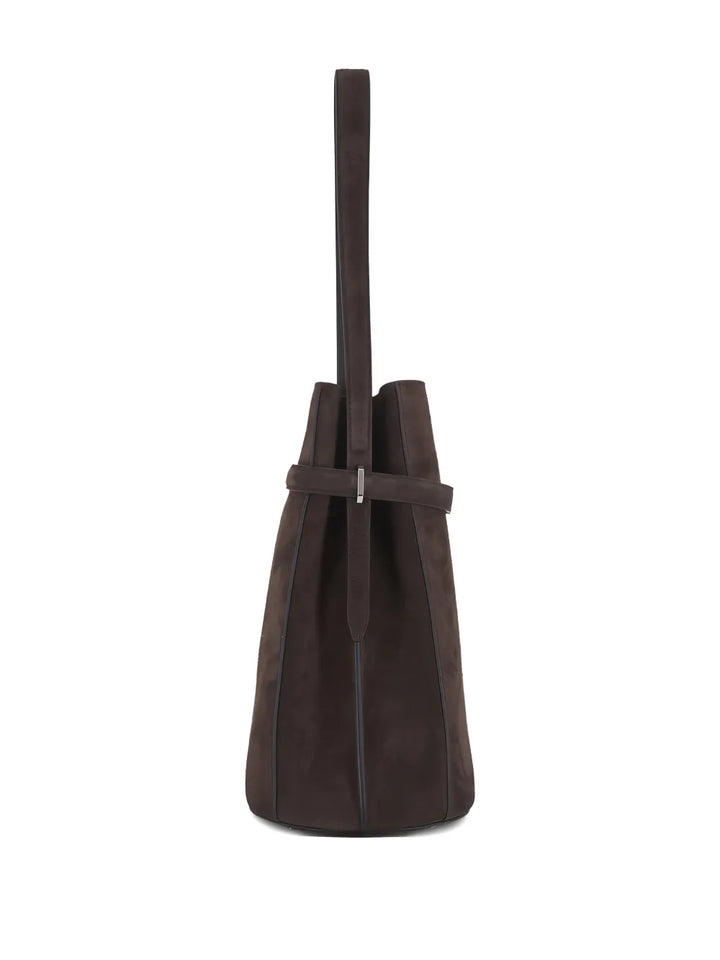 Toteme Suede Leather Shoulder Bag — Same as shown — Size One Size — Back View