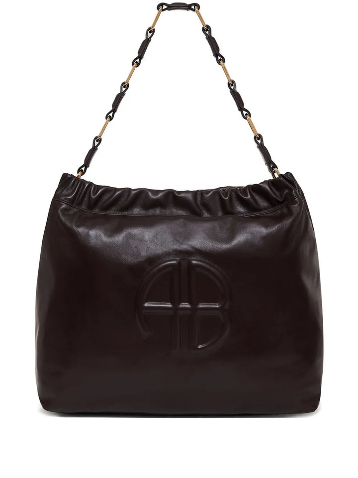 Anine Bing Kate Logo Embossed Shoulder Bag — Same as shown — Size One Size — Front View