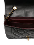 Chanel Pre Owned 1991 Diana Medium Black Lambskin Diana Stripe Classic Flap Shoulder Bag — Same as shown — Size One Size — Detail View